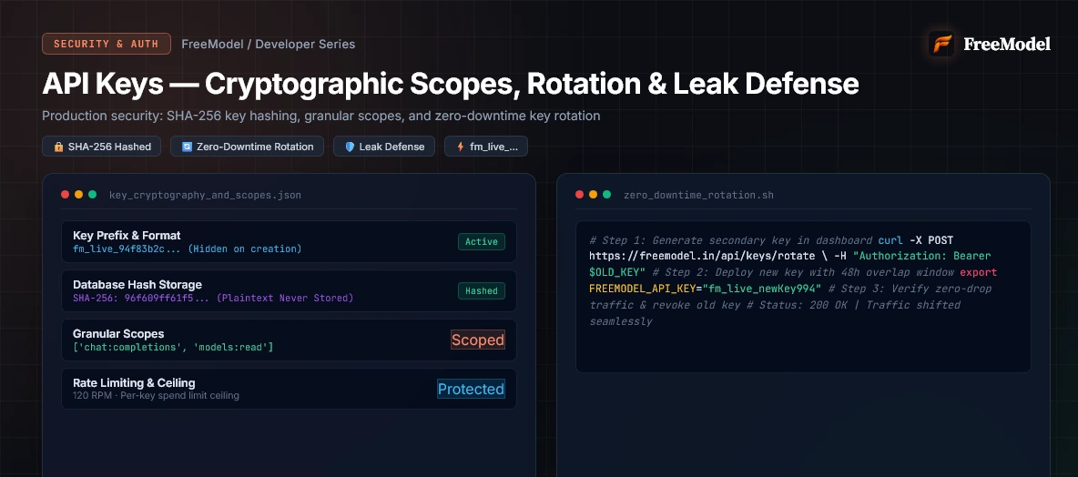 API Keys — Scopes, Rotation, and Not Leaking Them